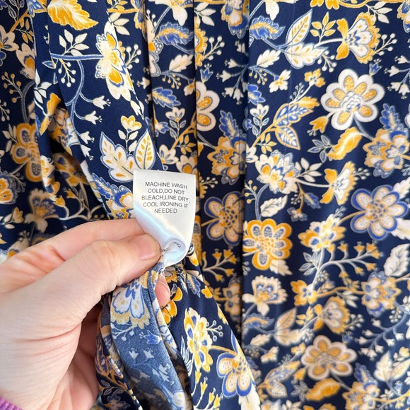 Cartolina Nantucket • NWT Poppy Polyester Pleated Blouse Sz XS Preppy Office - Picture 12 of 13